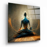 Meditation Glass Wall Art  || Designer Collection.